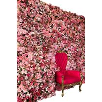 Jardim Vertical Flores Rosas Artificiais 1mt