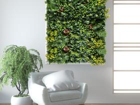 Jardim vertical Luxo proteção UV aparência realista uso interno e externo alta qualidade 50X100cm - Decora Flores Artificiais