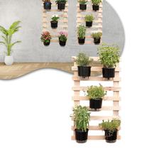Jardim Vertical Madeira 70x90 Modular Floreira Horta Treliça