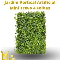 Jardim Vertical Mini Trevo Planta Artificial 40x60cm