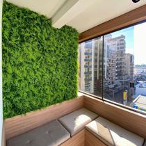 Jardim vertical permanente planta artificial 25cm x 25cm decoração de ambientes paredes - LU JPDECORACOES