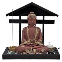 Jardim Zen Buda Hindu Bandeja Telhado 2 Incensário Castiçal
