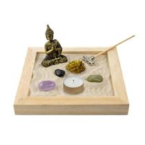 Jardim Zen Completo Buda Feng Shui Madeira Quadrada 15 Cm Jardim Zen Completo Buda Feng Shui Madeira Quadrada 15 Cm