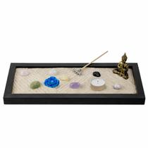 Jardim Zen Completo Buda FengShui Madeira Retangular PT13x31