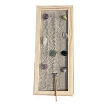 Jardim Zen Feng Shui Madeira Meditação Quadrado 13x31cm