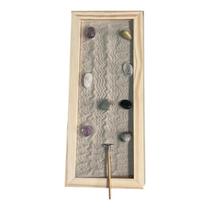 Jardim Zen Feng Shui Madeira Meditação Quadrado 13X31Cm - Meta Atacado