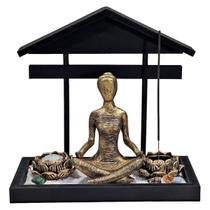Jardim Zen Ioga Meditando Base Telhado Incensário Castiçal Jardim Zen Ioga Meditando Base Telhado Incensário Castiçal