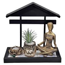 Jardim Zen Ioga Meditando Telhado Incensário Castiçal Vaso - M3 Decoração