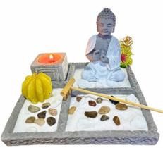 Jardim Zen Japonês Buda Porta Vela Meditação Yoga Mudra