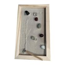 Jardim Zen Japonês Feng Shui Madeira Meditação Yoga 15X25Cm - Meta Atacado