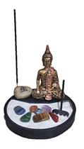 Jardim Zen Kit Com Incensário Pedra Japonesa E Buda Tibetano