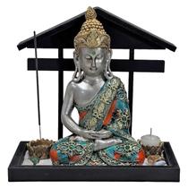 Jardim Zen Shiva Hindu Com Base Telhado Incensário Castiçal - M3 Decoração