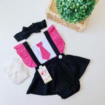 Jardineira A Poderosa Chefinha + Faixinha de Cabelo