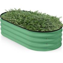 Jardineira Alta em Metal Resistente 200x60cm Verde