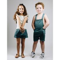 Jardineira Bebê e Infantil com bolso canguru - Revoar