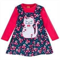 Jardineira Bebê Kyly Feminino Gatinha Body+Vestido Jardineira Bebê Kyly Feminino Gatinha Body+Vestido