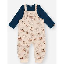 Jardineira Bebe Masc com Body Divertto 16195