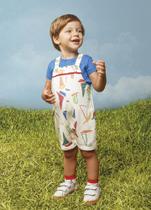 Jardineira Bebe Molecotton Digital Veleiros - Bugbee Jardineira Bebe Molecotton Digital Veleiros - Bugbee