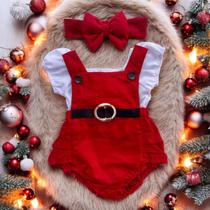 Jardineira Body Romper Baby Natal Festas Presente C/ Blusa Natal Mamãe Noel Ensaio Fotográfico Bebê Criança Neném Macacão Fantasia Jardineira Body Romper Baby Natal Festas Presente C/ Blusa Natal Mamãe Noel Ensaio Fotográfico Bebê Criança Neném Macacão Fantasia