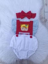 Jardineira Body Romper Bebe Boneca Metoo Bailarina C Tiara Tematica