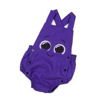 Jardineira Bolofofos Body Temático Infantil Polvinho Jardineira Bolofofos Body Temático Infantil Polvinho