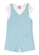 Jardineira com blusa em malha infantil menina Mundi Jardineira com blusa em malha infantil menina Mundi