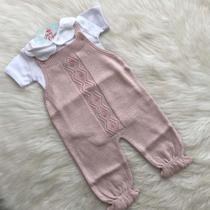 Jardineira Com Body Bebê Maternidade 50% algodão Mundo Tiny Jardineira Com Body Bebê Maternidade 50% algodão Mundo Tiny