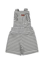 Jardineira Curta Moletinho Menino - Listrado - Ame Kids