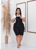 Jardineira curta plus size - PROMOCIONAL