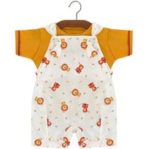 Jardineira de Bebê King Mostarda 2 Peças