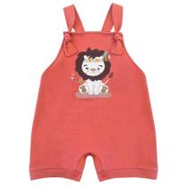 Jardineira de Bebê Leãozinho Terracota