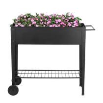 Jardineira de Metal com Rodinhas 95x40x80cm Preto Jardineira de Metal com Rodinhas 95x40x80cm Preto