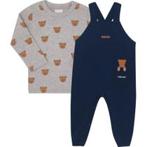 Jardineira e Camiseta Bebê Menino Pulla Bulla Ref. 50174