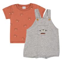 Jardineira e Camiseta Bebê Menino Pulla Bulla Ref. 50562 Jardineira e Camiseta Bebê Menino Pulla Bulla Ref. 50562