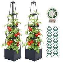 Jardineira Elevada com Suporte ZPMOCKAQ, Kit com 2, Autoirrigável, 145 cm