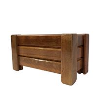 Jardineira Floreira Decorativa de Madeira Ripada 40 x 16 cm