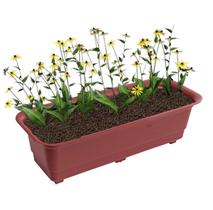 Jardineira Floreira Vaso Retangular 39cm Para Planta Flor Jardim Marrom - 765 AMZ