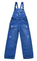 Jardineira Infantil Feminina Jeans Wide Leg Dmenor
