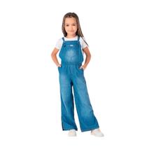 Jardineira infantil feminina longa mania jeans ref:6227 4/10