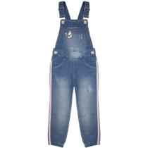 Jardineira Infantil Look Jeans Longa Jeans - UNICA - P Jardineira Infantil Look Jeans Longa Jeans - UNICA - P