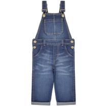 Jardineira Infantil Look Jeans Longa Jeans