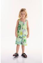 Jardineira Infantil para Menino em Molecotton Dinos Três e Já Jardineira Infantil para Menino em Molecotton Dinos Três e Já