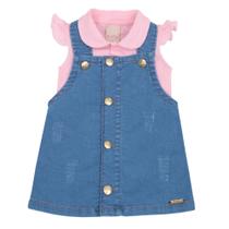 Jardineira Jeans Feminina Lady