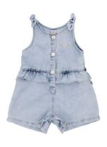 Jardineira jeans infantil Alphabeto Jardineira jeans infantil Alphabeto