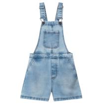 Jardineira jeans infantil menina Brandili