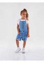 Jardineira Jeans Infantil Menina Up Baby Jardineira Jeans Infantil Menina Up Baby