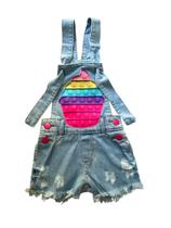 Jardineira jeans infantil meninas - KIDS