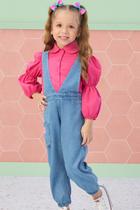 Jardineira Jeans Infantil Mon Sucré