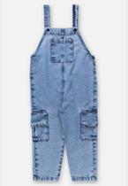 Jardineira Jeans Infantil Unissex Up Baby