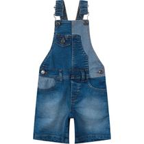 Jardineira Jeans Menino Infantil Carinhoso Ref. 89186